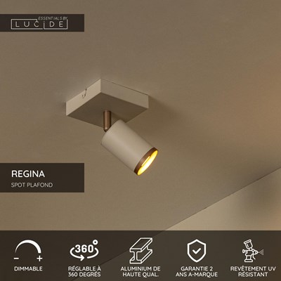 Lucide REGINA - Spot plafond - 1xGU10 - Taupe | Essential